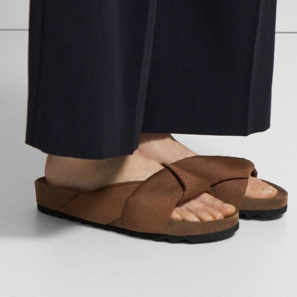 Theory Folder Slide In Faille Sandals Size 37/6,5